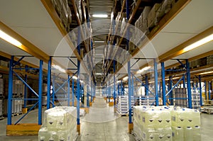Warehouse with products
