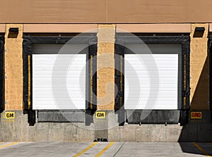 Warehouse receiving dock doors