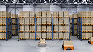 Warehouse robot carry box