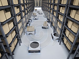 Warehouse robot working