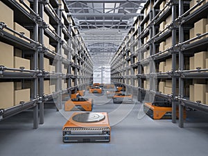 Warehouse robot working