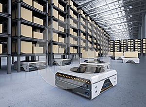 Warehouse robot working