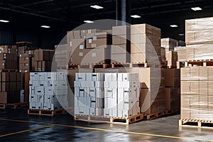 warehouse room delivery packages arragement in the expeditions