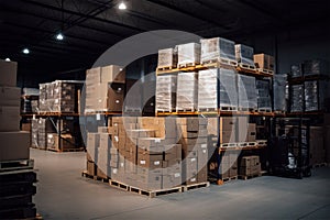 warehouse room delivery packages arragement in the expeditions