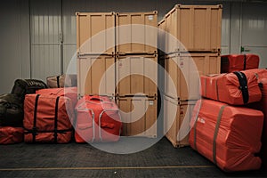 warehouse room delivery packages arragement in the expeditions