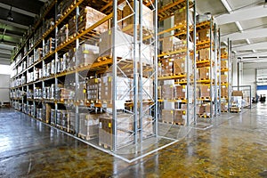 Warehouse shelves