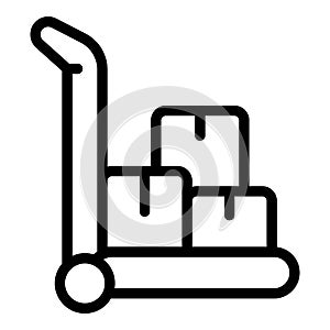 Warehouse shop cart icon outline vector. Online store