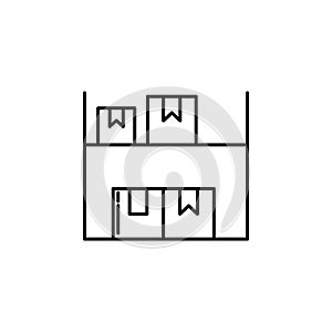 Warehouse. Signs and symbols can be used for web, logo, mobile app, UI, UX