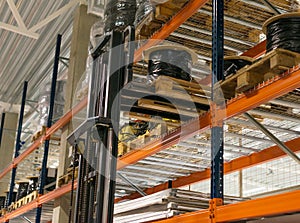 Warehouse storage racks.