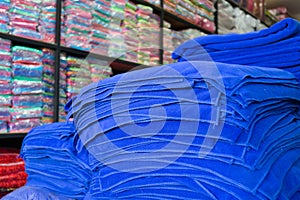 Warehouse of towel softness fluffy fiber fabric