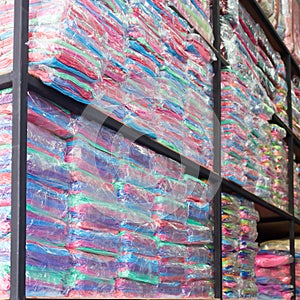 Warehouse of towel softness fluffy fiber fabric