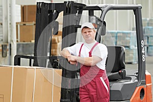 Warehouse worker in front