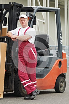 Warehouse worker in front