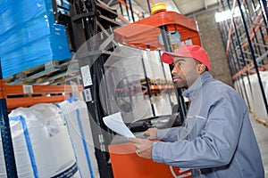 Warehouse worker picking order photo