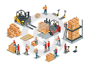 Warehouse workers set