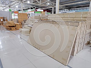 Warehouses that store goods which are packed in cardboard boxes and stack them together ready for delivery