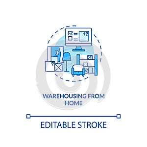 Warehousing from home concept icon