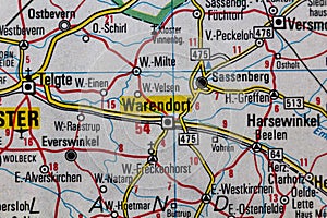 Warendorf, Germany, on a road m