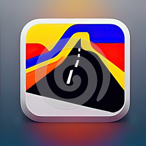 Wargame Software App Icon. Generative AI.