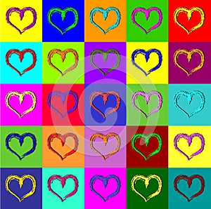 Warhol hearts photo