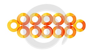 Warm Abstract Interlocking Rings Pattern, vector design Generative AI