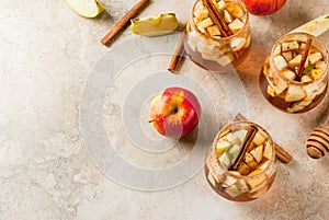 Warm apple sangria, apple cider