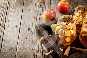 Warm apple sangria, apple cider