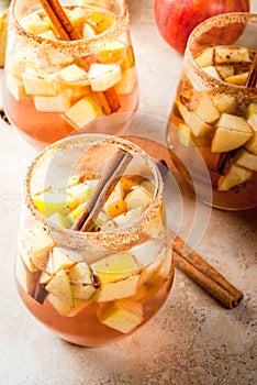 Warm apple sangria, apple cider