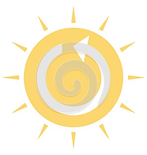 Warm, Brightness Color Isolated Vector Icon photo