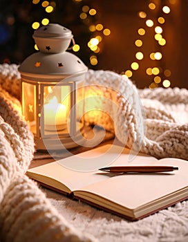 Warm candlelight inspires reflection and creativity photo