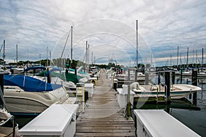 Warm Cloudy day in Havre De Grace, Maryland on the Board Walk