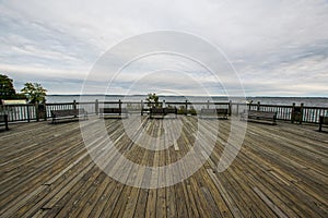 Warm Cloudy day in Havre De Grace, Maryland on the Board Walk