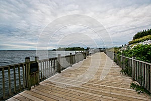 Warm Cloudy day in Havre De Grace, Maryland on the Board Walk