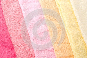 Warm color towels
