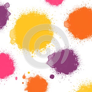 Warm colors ink blots