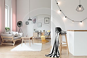 Warm and comfy loft interior