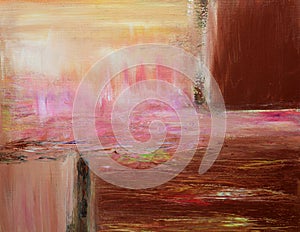 Warm Contemporary Abstract Painting