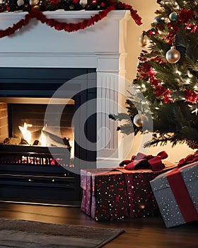 Warm and cozy christmas home