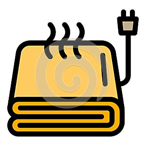 Warm electric blanket icon, outline style