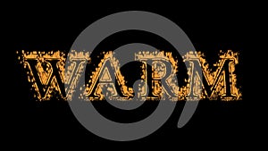 Warm fire text effect black background