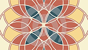 Warm Geometric Abstract Pattern: Intricate Tiling Design Background vector design Generative AI