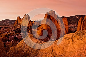 Warm Glow at garden of the Gods