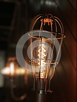 Warm glow of a Tungsten lamp
