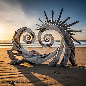 A warm golden glow highlighting the texture and natural curves of the