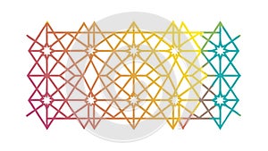 Warm Gradient Abstract Geometric Pattern, vector design Generative AI