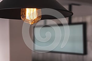 Warm hanging lamp from ceiling