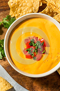 Warm Homemade Cheesy Queso Dip