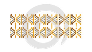 Warm Hues Abstract Geometric Pattern Border, vector design Generative AI