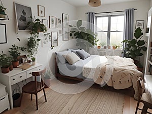 A warm and inviting bedroom with a homey feel.