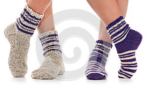 Warm knitted socks